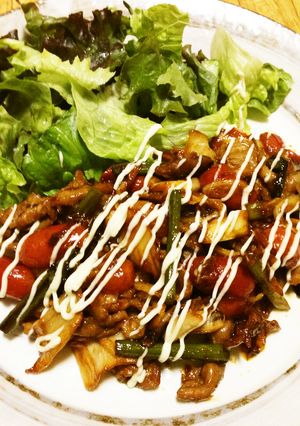 甘辛カンタン( ^ω^ )豚とまキムチ-レシピのメイン写真