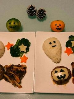 誰でも簡単 ハロウィンハンバーグプレート-レシピのメイン写真