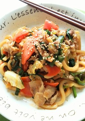 野菜たっぷり☆ピリ辛スタミナ焼きうどん-レシピのメイン写真