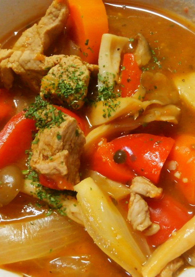 豚ヒレ肉と きのこのサルサソース煮込み♪-レシピのメイン写真