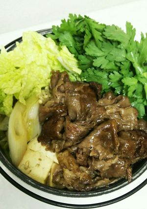 野菜たっぷり肉豆腐＊関西風すき焼き無水鍋-レシピのメイン写真
