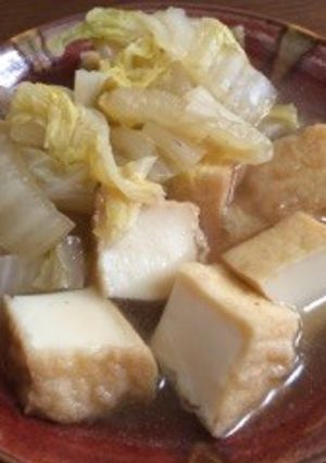 100円レシピ☆白菜と厚揚げの旨煮-レシピのメイン写真