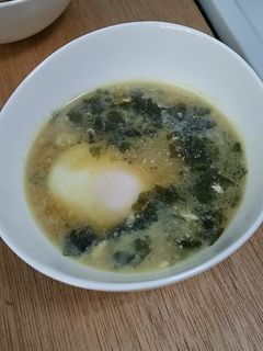 半熟卵のお味噌汁-レシピのメイン写真