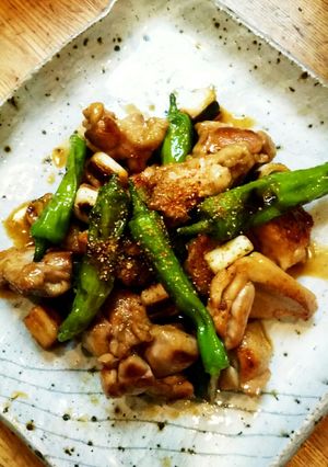 鶏股肉の焼き鳥風柚子七味をかけて-レシピのメイン写真