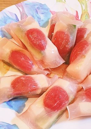 おつまみや前菜に★豆腐の生ハム巻き-レシピのメイン写真
