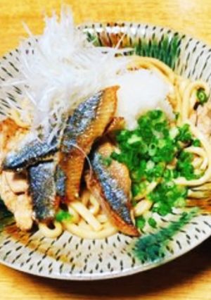 低糖質オフ！さっぱり☆秋刀魚の焼きうどん-レシピのメイン写真