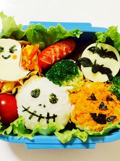 簡単♪ハロウィン キャラ弁☆-レシピのメイン写真