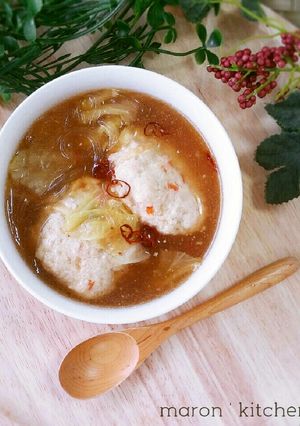 ダシダで♥お豆腐つくねと春雨の中華スープ-レシピのメイン写真
