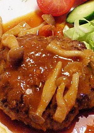 やわらかハンバーグ&きのこソース-レシピのメイン写真