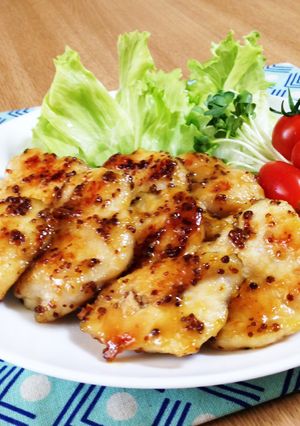 鶏むね肉のハニーマスタードチキン-レシピのメイン写真