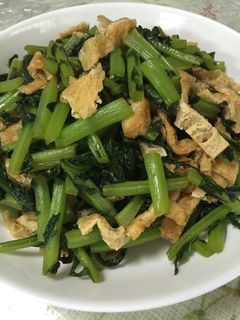 大根葉と油揚げのごま油炒め-レシピのメイン写真