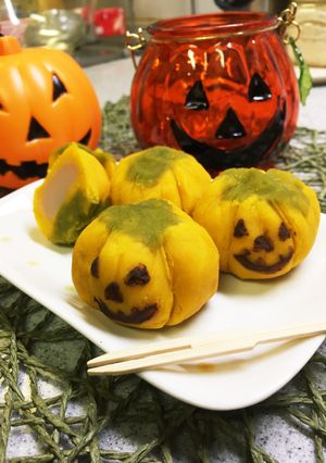 かぼちゃの茶巾●和風ハロウィン！-レシピのメイン写真