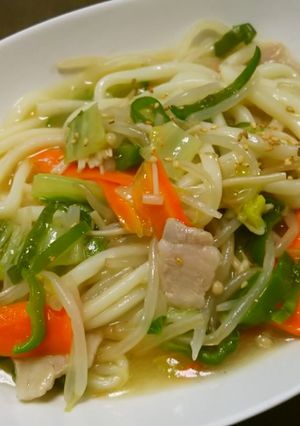 鶏ガラスープと白だしのあんかけうどん-レシピのメイン写真