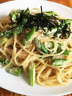 アスパラガスとタラコの和風クリームパスタ-レシピのメイン写真