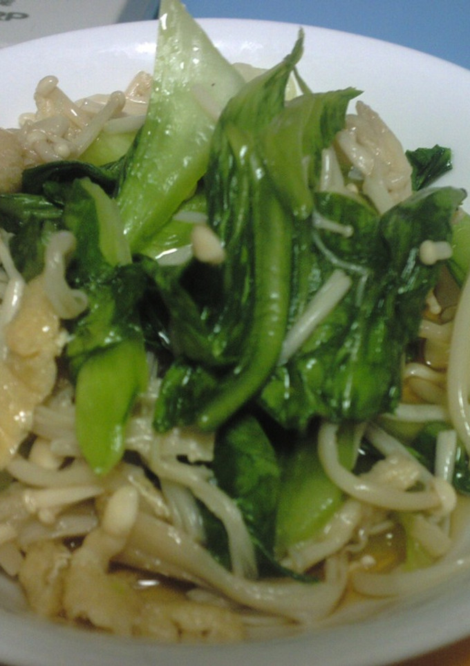 青梗菜とエノキ、油揚げの和え物-レシピのメイン写真