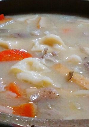 我が家のだご汁in土鍋-レシピのメイン写真