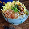 レンジ調理☆お好み焼き定食風ねこまんま!