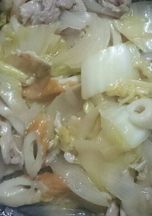 白菜と豚肉と竹輪のあんかけ-レシピのメイン写真