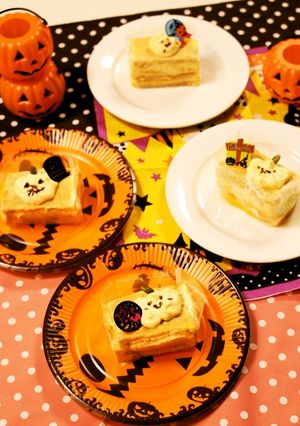 ハロウィンに♪かぼちゃのミルフィーユ-レシピのメイン写真