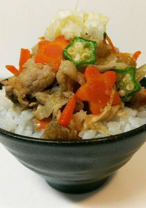 豚肉と野菜のしぐれ煮“のっけ丼”-レシピのメイン写真