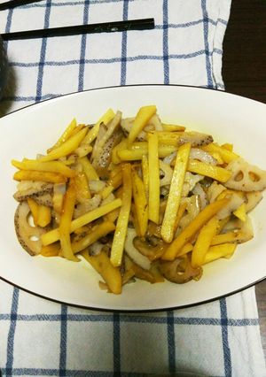 じゃがいもと蓮根のキンピラ-レシピのメイン写真