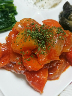 ダシダで鶏もものトマト煮込み-レシピのメイン写真