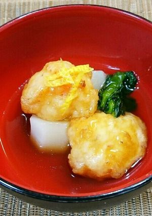 揚げ海老しんじょうのあごだしあんかけ-レシピのメイン写真