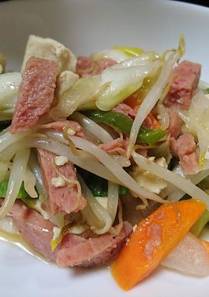 スパムと島豆腐のチャンプルー-レシピのメイン写真