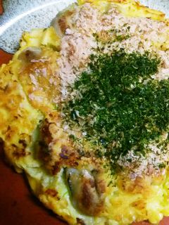 簡単!旬の牡蠣deふわふわお好み焼き♪-レシピのメイン写真