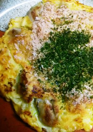 簡単！旬の牡蠣deふわふわお好み焼き♪-レシピのメイン写真