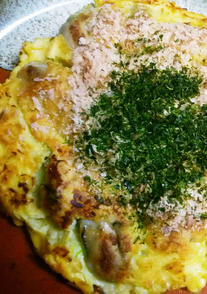 簡単！旬の牡蠣deふわふわお好み焼き♪-レシピのメイン写真