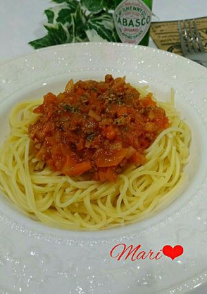 大豆のお肉で☆ミートソーススパゲッティ-レシピのメイン写真