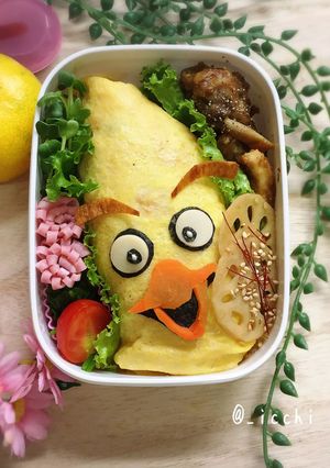 アングリーバードのキャラ弁！「チャック」-レシピのメイン写真