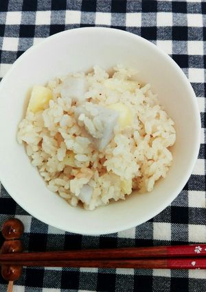 子供に秋の味覚を！里芋ごはん-レシピのメイン写真