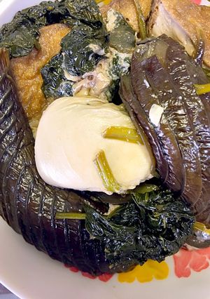 簡単な卵入りの厚揚げと野菜煮込み-レシピのメイン写真