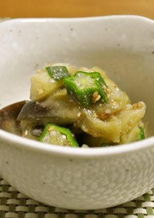 ナスとオクラの胡麻和え-レシピのメイン写真