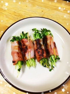 お弁当に⑦豆苗のベーコン巻き-レシピのメイン写真