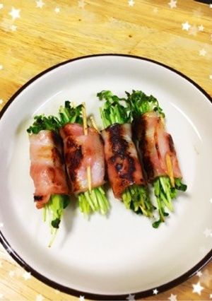 お弁当に⑦豆苗のベーコン巻き-レシピのメイン写真