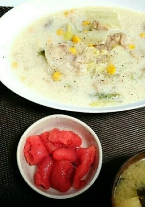 超簡単!豚バラと白菜の中華風クリーム煮♪-レシピのメイン写真