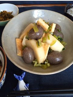 スグ出来る‼︎かぶと蒟蒻の炒め煮-レシピのメイン写真