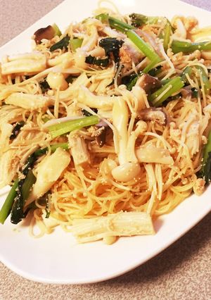 キノコとたらこの焼きビーフン-レシピのメイン写真