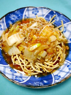 簡単うまうま!かた焼きそば(納豆キムチ)-レシピのメイン写真