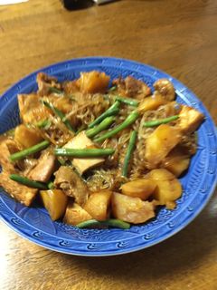 鶏肉と厚揚げとじゃがいもの甘辛炒め煮-レシピのメイン写真