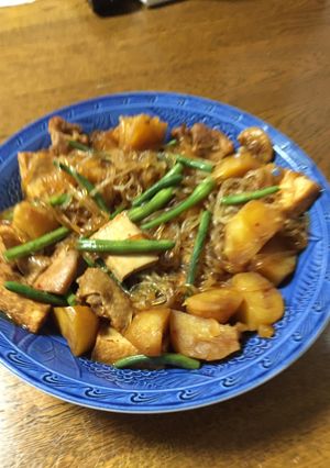 鶏肉と厚揚げとじゃがいもの甘辛炒め煮-レシピのメイン写真