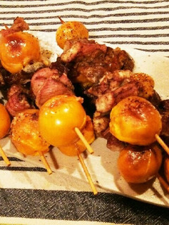 美唄やきとり(鶏もつ串)-レシピのメイン写真