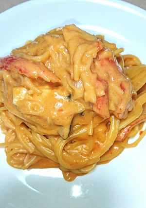 かっぱえびせんで♪トマトクリームパスタ-レシピのメイン写真