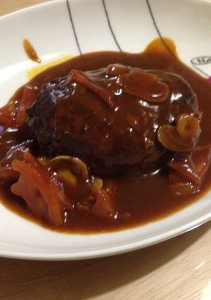 定番モテ　煮込みハンバーグ（トマト）-レシピのメイン写真