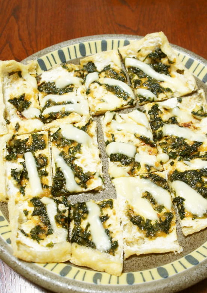 油揚げ＆大葉味噌の和風ピザ-レシピのメイン写真
