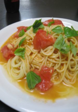 フレッシュトマトの冷製パスタ-レシピのメイン写真