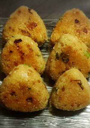 冷めても美味しい！たぬき焼きおにぎり-レシピのメイン写真